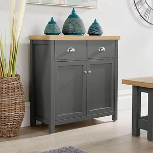 Mueble de salón roble grafito consola de café soporte de TV estantería maciza - Imagen 1 de 6