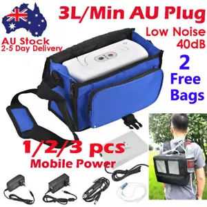 3L/Min Oxygen-Concentrator Machine Rechargeable + 1 2 3 Battery Outside Home USE - Picture 1 of 24