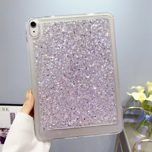 Glitter Clear Case Hard Proetct Cover For iPad 10th 9th 8th Air 5/4 Pro 11 Mini6 - Picture 1 of 17