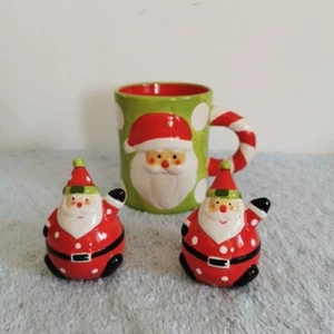 Santa Claus Mug And Salt & Pepper Shakers - Picture 1 of 9