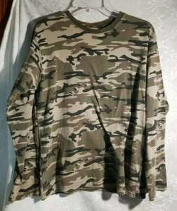 Faded Glory Herren XL Camouflage T-Shirt Langarm Baumwolle Mehrfarbig - Bild 1 von 7