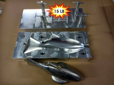 Schwere Bagger Fisch Gewicht Form - 15 LB - CNC bearbeitet - Downrigger Gewichte - Bild 1 von 4