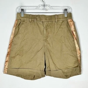 J. Crew Women’s Size 2 100% Cotton Rose Gold Foil Tuxedo Stripe Shorts - Picture 1 of 6