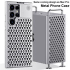 Für Samsung S22 S23 S24 Case Ganzkörper Aluminium Metall Wärmeableitung Kühlung
