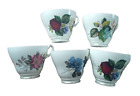 Royal Ascot Rose England Tea Cup Vintage Multicolor Coffee Mugs Floral Set Of 5