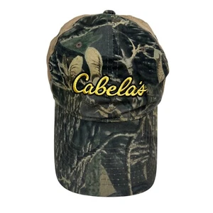 Cabela's Baseball Cap Hat Camoflage Adjustable Strapback Green Men Sz OSFA - Picture 1 of 6