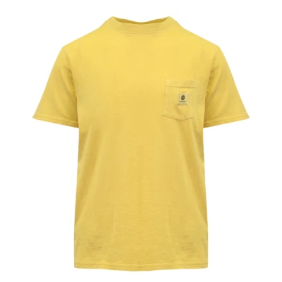 Element Hombre Camiseta Amarilla Básica Bolsillo Camiseta S/S (S06) Foto 1 de 4