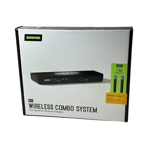 Sistema de micrófono inalámbrico Shure BLX288/PG58 receptor de canal banda H11 auténtico - Imagen 1 de 6