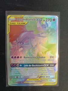 Pokemon Karte Solgaleo & Lunala GX rainbow rare 254/236 Welten im Wandel - Bild 1 von 2