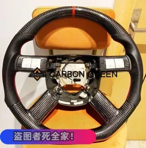 QS CARBON FIBER Steering Wheel FOR Dodge Challenger SRT8 /Chrysler - Picture 1 of 7