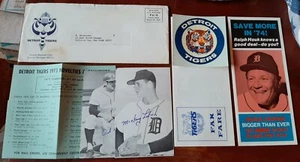 1973-74 MLB Detroit Tigers Original Team fan response envelope letterhead items - Picture 1 of 12