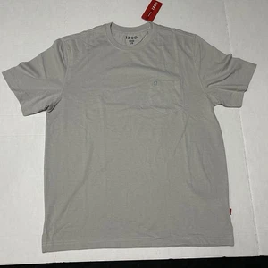 Camiseta IZOD Bolsillo Grande Gris Nueva con Etiquetas Para Hombres Vestido Informal Liso En Blanco - Imagen 1 de 15