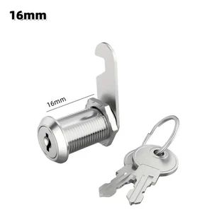 SERRATURA A CILINDRO 2 CHIAVI X CASSETTE DELLA POSTA VETRINE E ARMADIETTI 16 mm - Foto 1 di 8