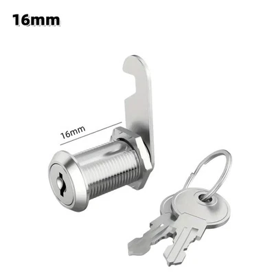 SERRATURA A CILINDRO 2 CHIAVI X CASSETTE DELLA POSTA VETRINE E ARMADIETTI 16 mm - Immagine 1 di 4