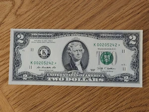 2009 $2 "STAR NOTE" DALLAS DISTRICT UNC/GEM K00205242* 512K RUN 1 OF 3 CONS SER - Picture 1 of 5