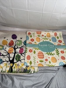 Easter Day And Egg Tree Spring Flower Easter Throw Pillow Cover Holiday - Picture 1 of 5