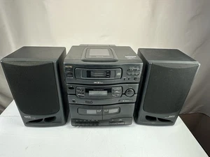 Sanyo DC-D9U Stereo System Dual Cassette 3 Disc Tested  - Works - Picture 1 of 12