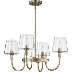 Nuvo Lighting 60/7885 Brookside Chandelier Vintage Brass - Picture 1 of 11
