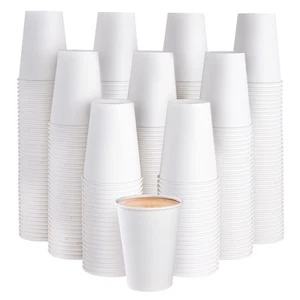 300 Pack 12 oz Disposable Paper Coffee Cup, Hot/Cold Beverage Drinking Cups f... - Picture 1 of 7