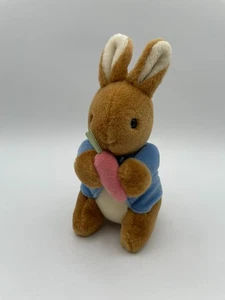 Eden Peter Rabbit Plush Brown Frederick Warne Holding Carrot 7" Small - Picture 1 of 11