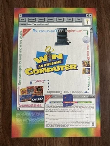 1996 Nabisco Win An Awesome Computer Sweepstakes Print As Retro Art - Bild 1 von 2