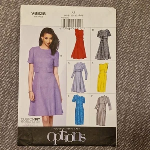 Fitted  Dress Sewing Pattern Vogue V8828 Size 10 Bust 83cm. - Picture 1 of 8