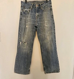 Pantalones de mezclilla American Eagle BOOTCUT para hombre 28x28 (29x26) lavado medio informales Y2k - Imagen 1 de 17