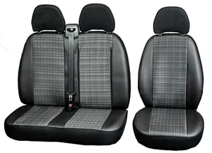 Bus Maßgefertigte Autositzbezüge 1+2 Sitzbezüge in Kunstleder-Prime für VW T4 - Afbeelding 1 van 7