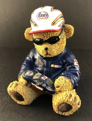 NASCAR Rusty Wallace Teddy Bear Resin Figurine Cover