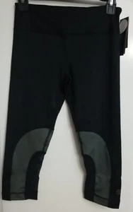 Zumba Black Capri Leggings w/ Mesh Athletic Sports Size XS- NEW NWT $42 - Picture 1 of 5
