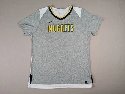 Nike Shirt Adult Large Denver Nuggets Spell Out V Neck Tee Cover
