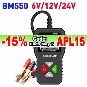 BM550 Auto Car Battery Tester 6V 12V 24V Cranking Charging Battery Analyzer BT50 - Picture 1 of 13
