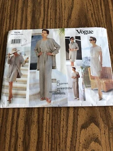Vogue Pattern 1576 Jacket Dress Top Skirt Pants & Scarf  Size 12-14-16 - Picture 1 of 2