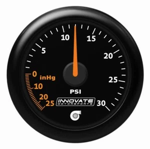Innovate Motorsports Boost Gauge - MTX Analog, 30 PSI Vacuum/Boost, Black Facepl - Picture 1 of 5