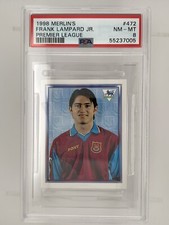1998 Merlin's Premier League Frank Lampard Jr. ROOKIE RC #472 PSA 8