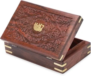 Schmuckkästchen aus Holz für Damen handgeschnitzt Geschenkartikel #3 - Bild 1 von 4