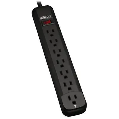 Tripp-Lite 25FT Surge Protector (PS725B) 7 Outlets Power Strip, Black -NEW!! • 20.40$