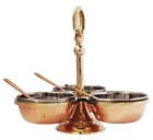 Copper Steel Brass Bowl with Spoon For Pickel Achar Holder Dish Serving 7 inch