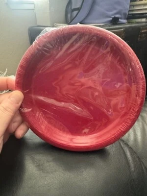 Touch of Color Classic Red 7" Plastic Dessert Plates 20ct. Party Tableware New! - Image 1 of 2