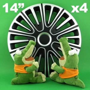 Radkappen 14" Motion★ 4 Stück ★ SILBER+SCHWARZ für RENAULT Kangoo Laguna Scénic - Bild 1 von 1