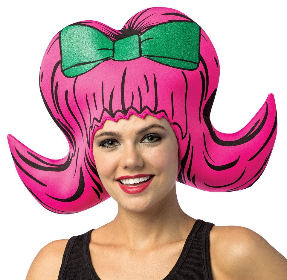 Adult Comic Cartoon Pink Bouffant Foam Wig Costume Accessory Gc1347