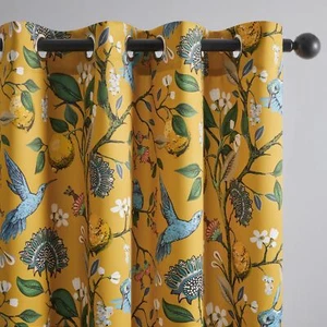Topfinel Mustard Yellow Vintage Curtains & Drapes 84 Inches Long, Grommet Lux... - Picture 1 of 10