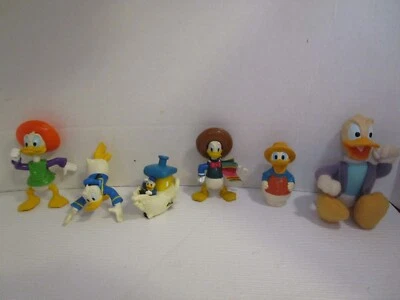 Disney Pato Donald Lote de 6 Figuras Peluche, PVC, Cuerda, Pasteles Toppers Todo Donald Foto 1 de 4