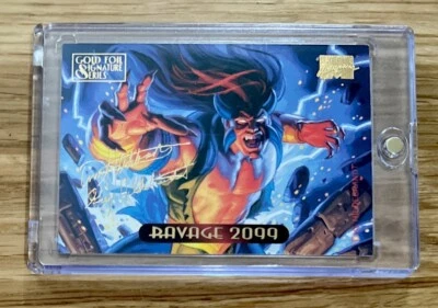 1994 Fleer Marvel Masterpieces Signature Card #98 RAVAGE 2099 - Mint + NEW CASE! - Image 1 of 4