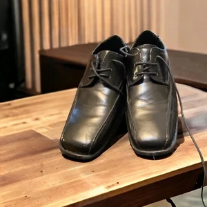 Stacy Adams Boys Square Toe Black Dress Shoe Size 5M Good Condition - Picture 1 of 13