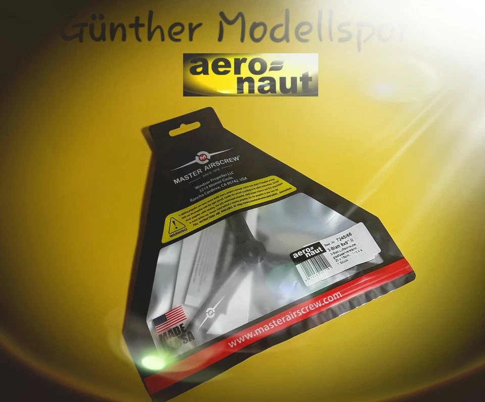 aeronaut Master Airscrew 3-Blatt-Luftsch. 8x 6″li, 7245/66 Günther Modellsport - Bild 1 von 2