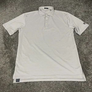 Turtleson Blue Bell Country Club Shirt Men Gray White Striped Polo Golf XL - Picture 1 of 12
