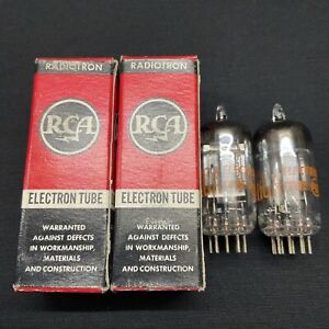 NOS MATCHED PAIR RCA 6AN8 AUDIO VACUUM TUBES TESTED VINTAGE 4.10522.C