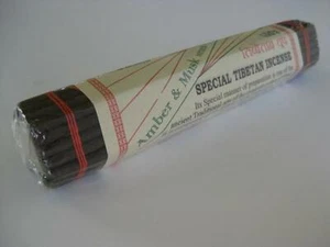 Amber and Musk Mixed Tibetan Incense Prayer & Pooja Approx. 40 Stick Pack - Picture 1 of 3