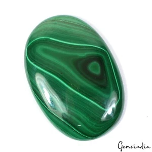 152,60 kt natürlicher unbehandelter grüner Malachit oval Cab künstlerische Bänderung lose Edelsteine - Bild 1 von 3